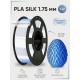 PLA Silk шелковый пластик для 3D-принтера сине-серебристый 1.75 мм, 1 кг