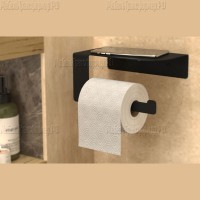 Держатель туалетной бумаги с полочкой для телефона Loft