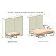 Двуспальная горизонтальная шкаф-кровать РФ108 с диваном без подлокотников