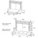 Механизм двуспальной горизонтальной шкаф-кровати РФ108 с диваном Luxe