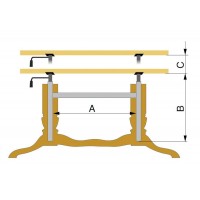 Механизм изменения высоты столешницы гидравлический К204 530мм